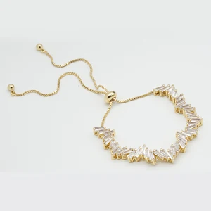 Elegant Personalized Copper Body Chain Bracelet New Designers' Irregular Hand Bracelets with Zircon Stone Trendy Style for Gifts