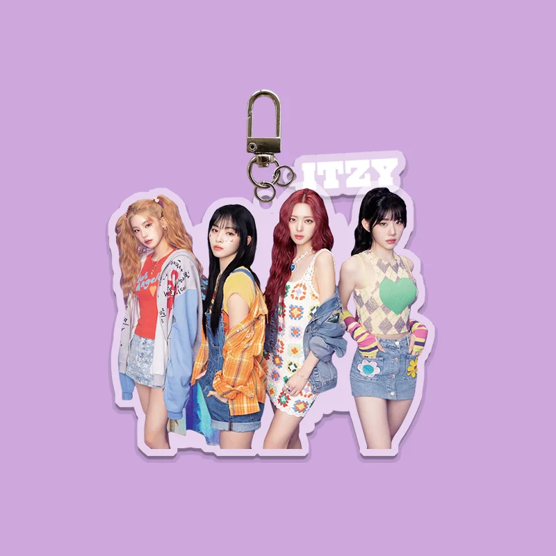 KPOP ITZY Algorhythm JAPAN Single HD Photo Print Acrylic Keyring