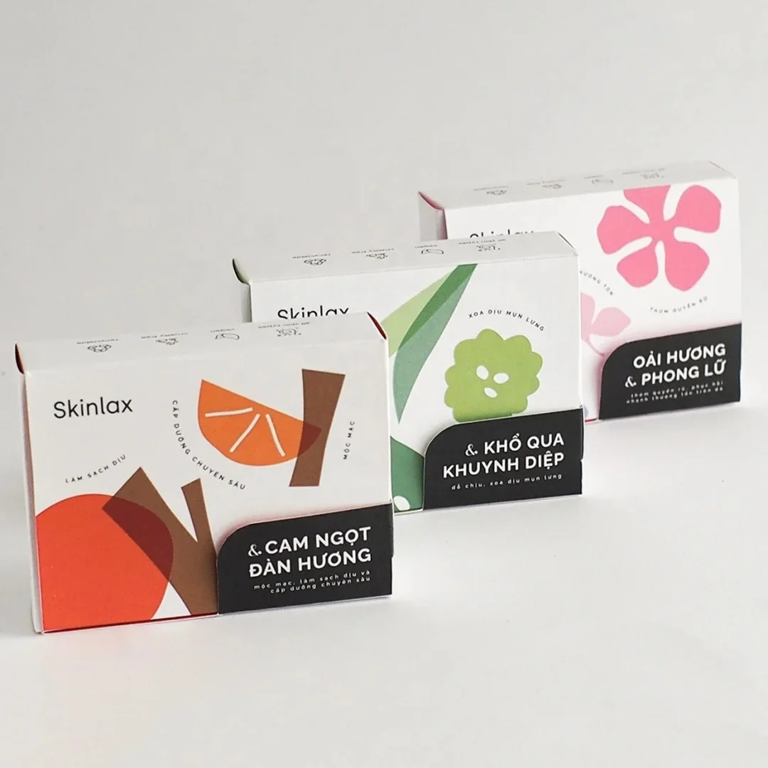Small White Soap Packaging Sample Box for Bar Soap Matte Custom Folding Box Sample Packaging for Soap Business