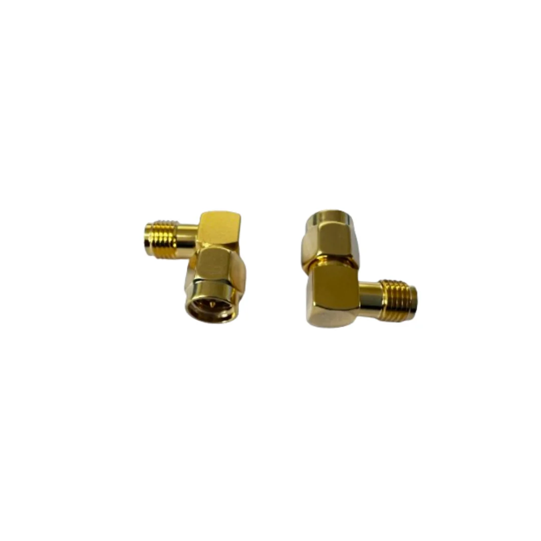 product sma jwk adapter connector gold plated 50ohm rf coaxial connector sma male to sma female right angle adapter-2
