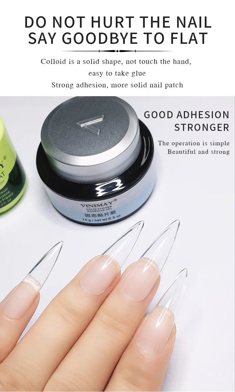 Vinimay Nail Supplies Solid Patch Adhesive New Phototherapy Nail Glue Patch Gel For Nail Salon Stick Patch UV Gel details