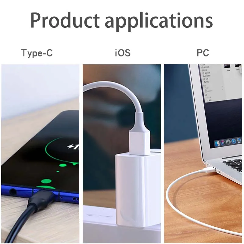 TPE Usb Cables 3Ampere 22awg 2core 28awg 2core Fast Charging Data Line Factory Making