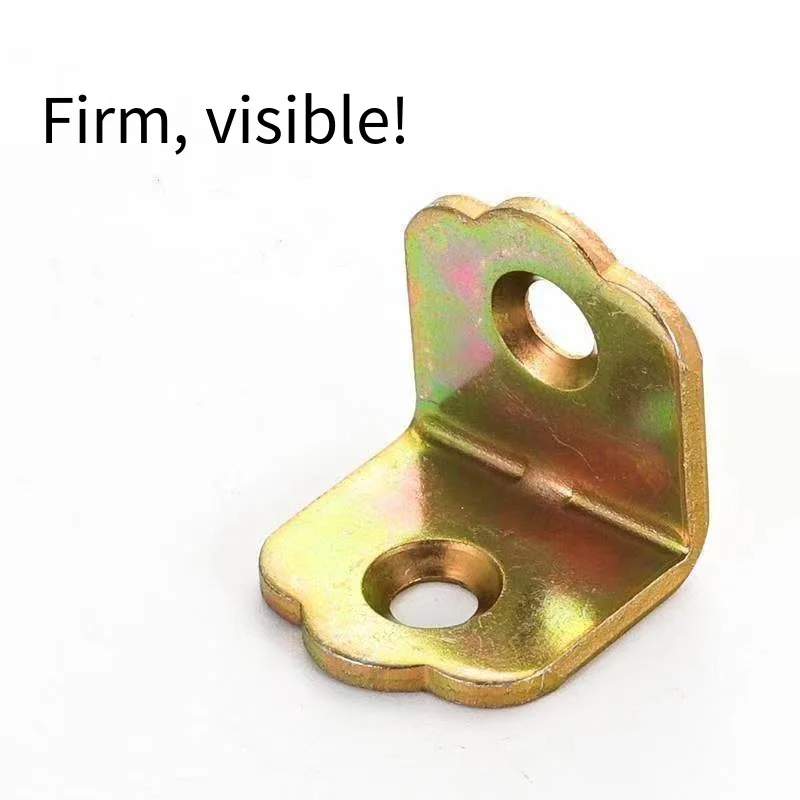 Furniture Hardware L Shape Steel Flat Angle Bracket Iron Metal Cabinet Frame Corner Bracket Fastener Steel Flat Angle Bracket