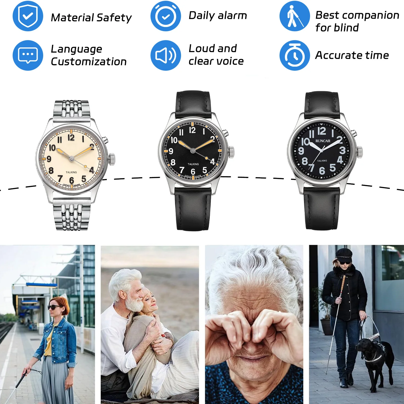 Llavero Relojes Parlantes Para Invidentes Reloj Parlante En Inglés - Main Image