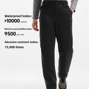 Pelliot 2026 Winter Outdoor Hard Shell Jacket Pants for Men Glued Hiking Gear with Mid Waist Loose Fit Flat Front