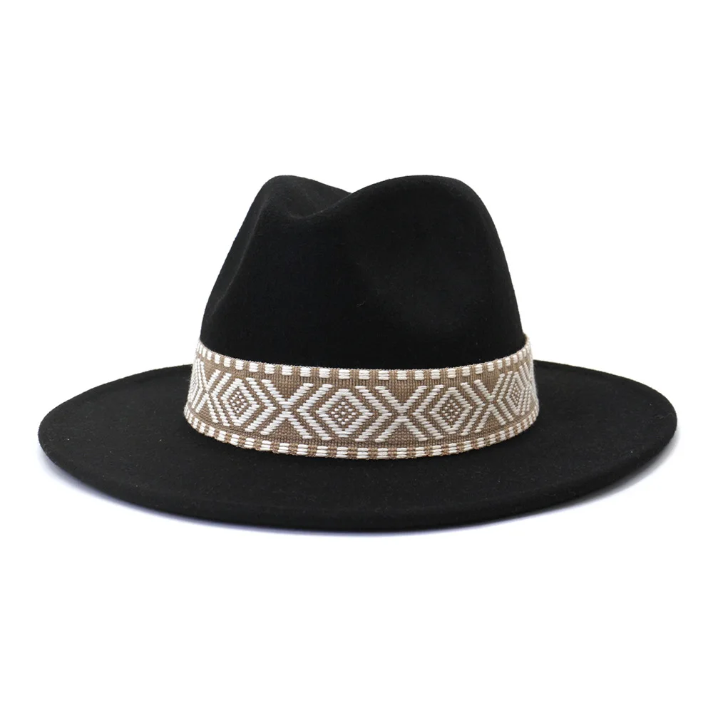 white fedora hat with black ribbon