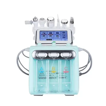 Professional 6 In 1 Small Bubble Hydrogen & Oxygen Home Facial Cleaning Machine for Whitening & Face Cleansing Washing