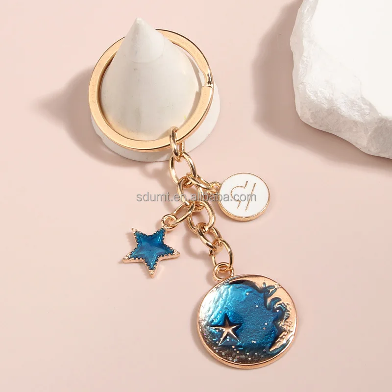 12 Constellations Keychain Keyring Pendant Gifts Metal Key Chains ...