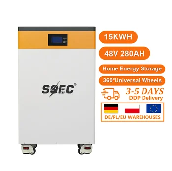 Soec EU Stock Split 48V  280AH 15kwh Home Energy Storage Active Balance+Fire Extinguisher+RS232 Upper Computer Stackable