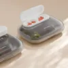 6 compartments transparent gray