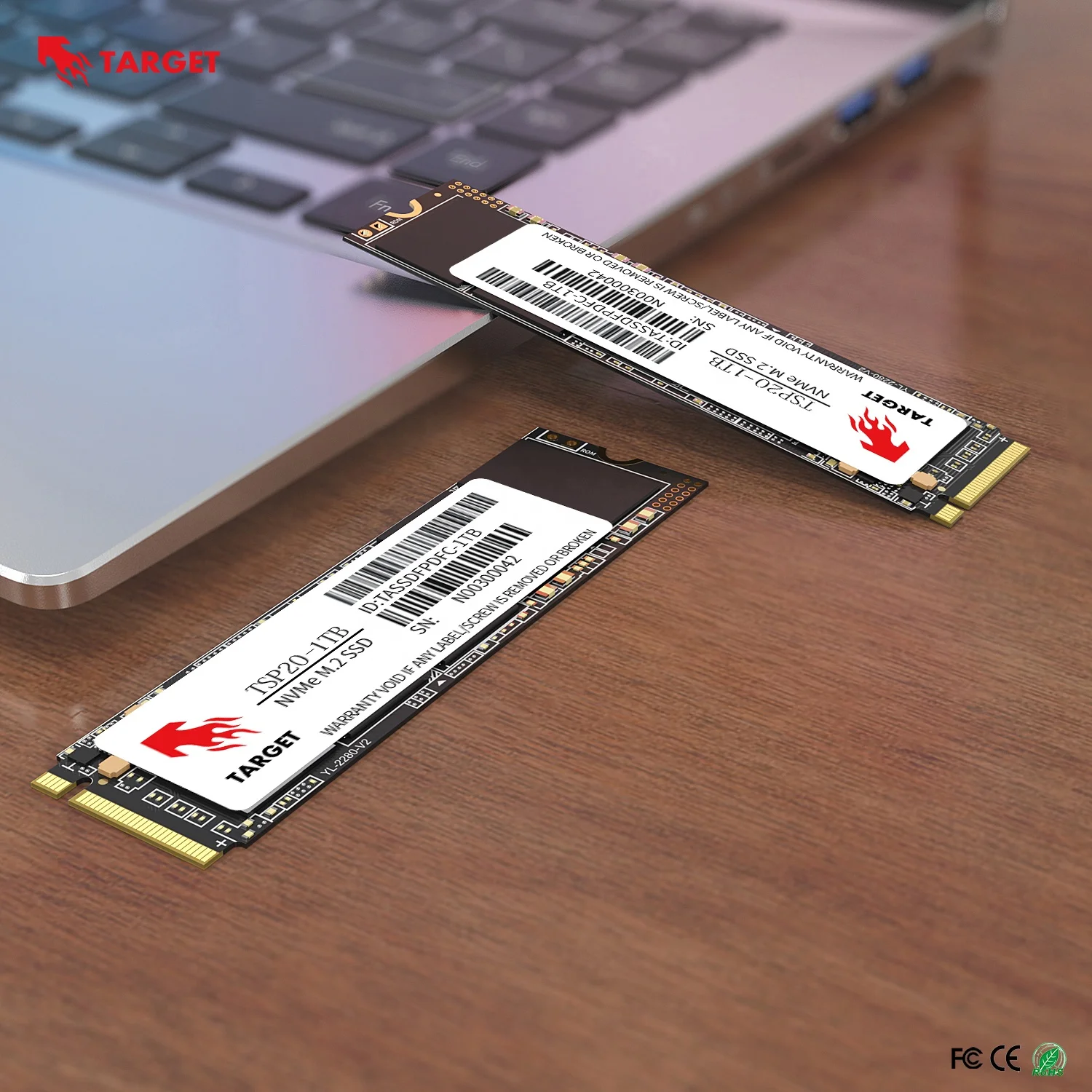 1TB M.2 2280 NVMe SSD Internal Hard Drive - Target Metal Shell