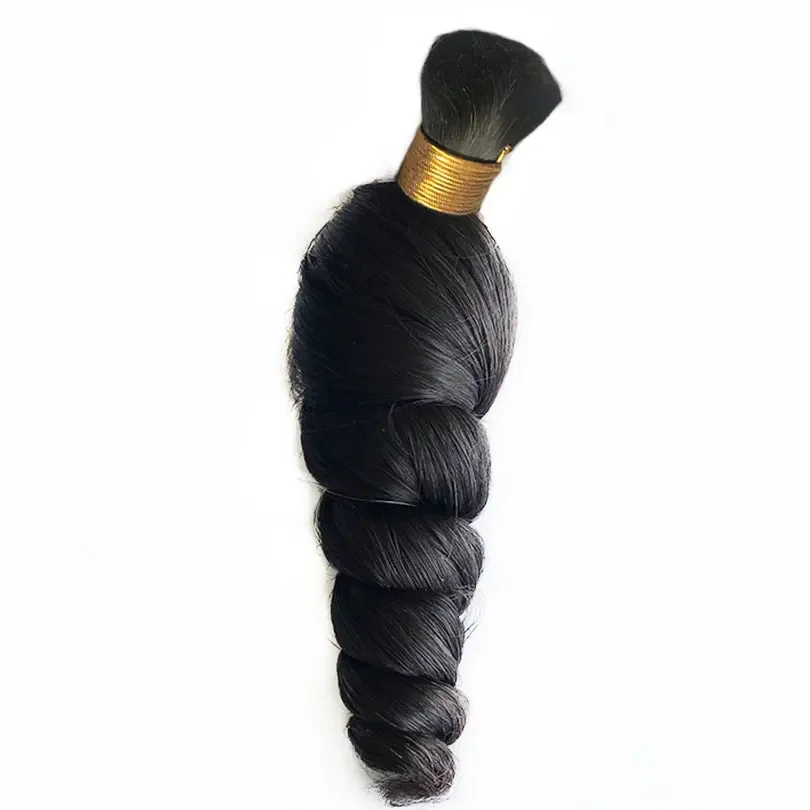 Bulk Human Hair For Braid Wet And Wavy Malaysian Remy Hair Bulks Extensions Bundle For Braiding Natural Color_voghion.com