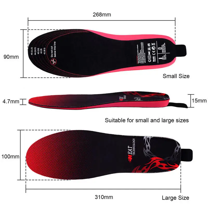 Ricaricabile elettricamente USB scaldino piedi caldo scarpe