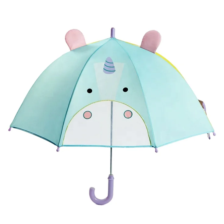 Cartoon Animal Shape Kids Umbrella Polyester Material 90cm Open Diameter Rainproof Back to School Use Custom Printing