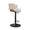 White pu leather - black legs