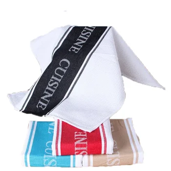 Custom 100% cotton waffle weave sublimation printed dish kitchen tea towel for kitchen