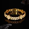 12.5CT-Clear Moissanite 18K Gold Bracelet