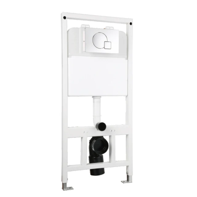 Slimline Wall Hung Toilet Concealed Cistern Ss Frame Dual Flush Hidden ...