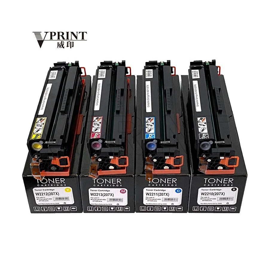 CF207X W2210 W2211 W2212 W2213 With Chip Premium Toner Cartridge for HP LJ M 254 255 MFP M 280 281 283 282 LBP 621 623 Printer