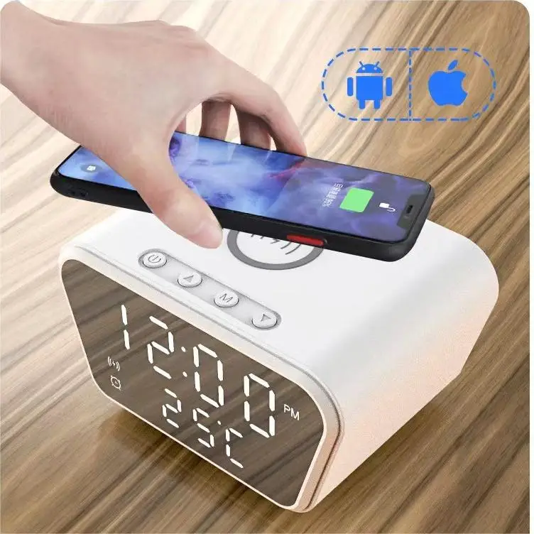 Ghc 15w Multifunctional Alarm Clock Wireless Charger Buy Portable