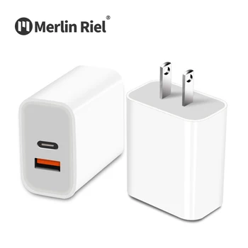 Merlin Riel Fcc Mark Universal Us Plug Usb Type-C Wall Charger For Home And Travel Power Adapter