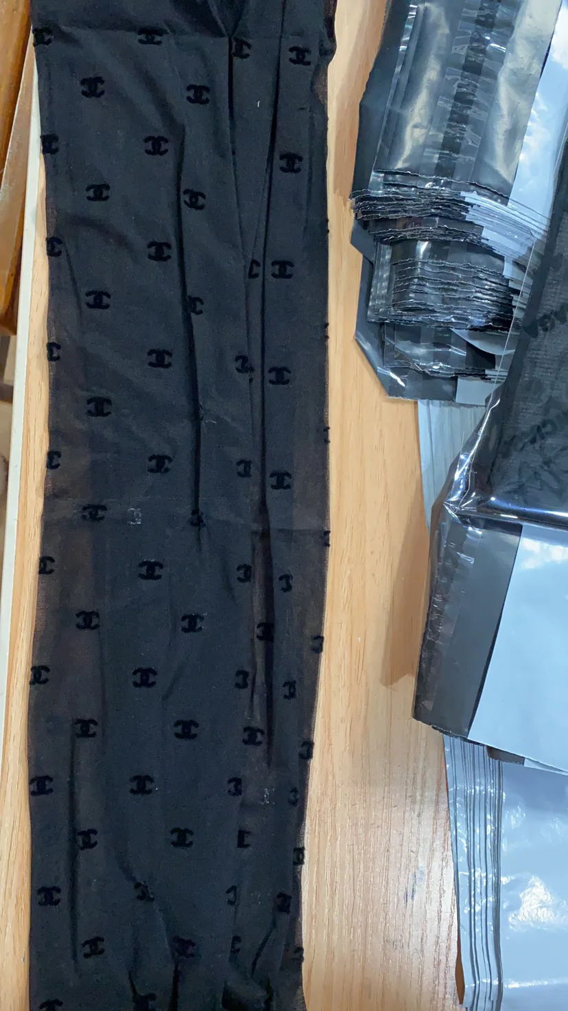 Колготки из флока gg, черные колготки с логотипом и логотипом