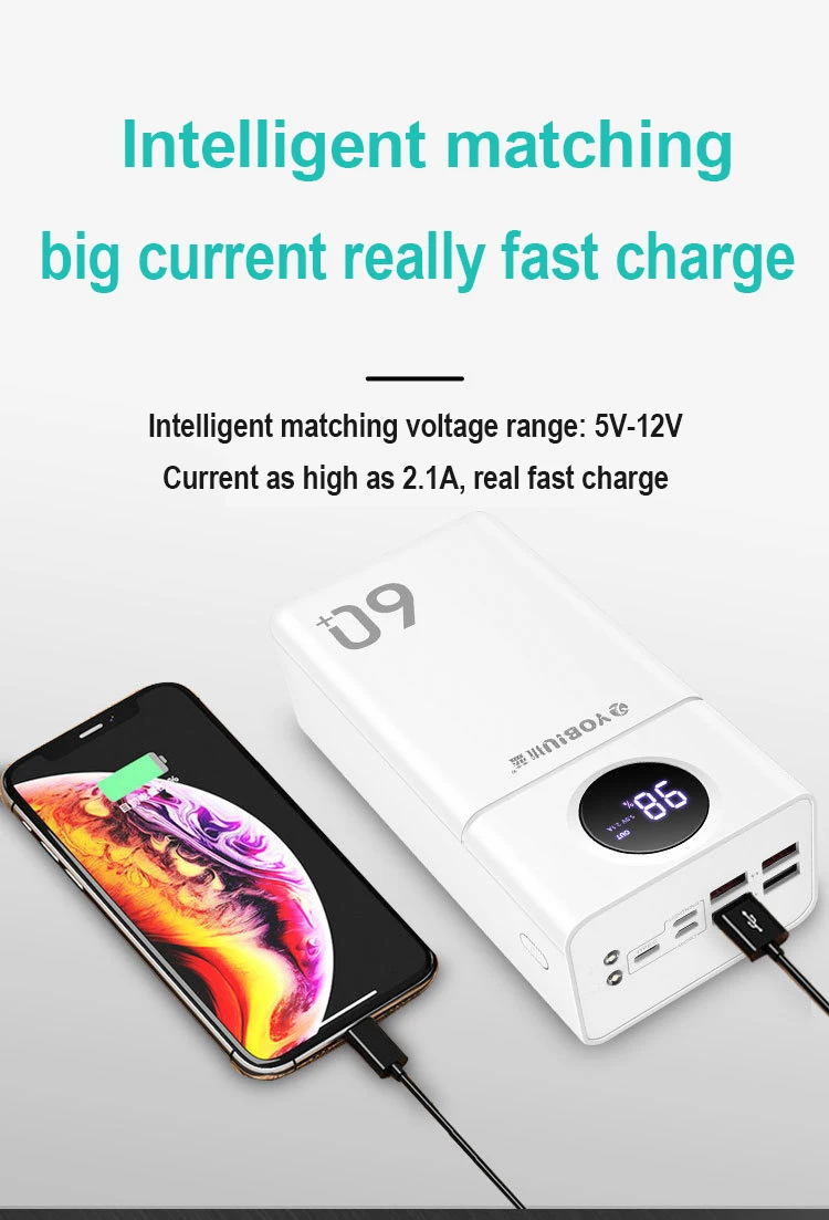 Oem Logo 50000mah Powerbank Larger Capacity Power Bank Portable