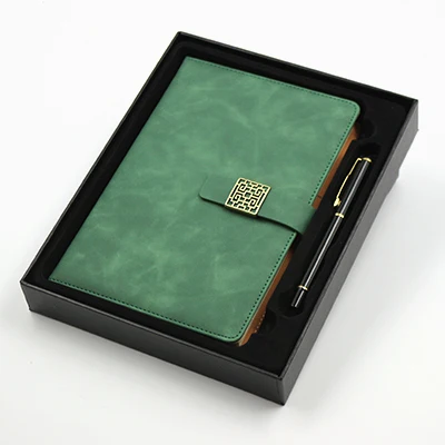 A4 Notebook Pu  Leather Stationery Notebook With Pen Reusable Erasable Printing Note Book for Gifts