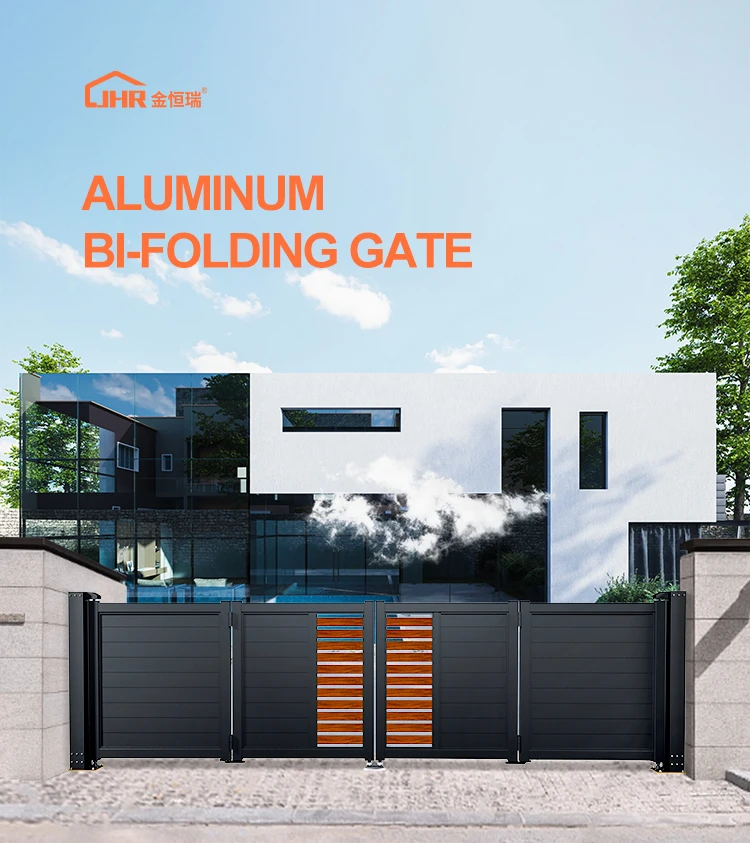 Jhr Modern Simple Steel Folding Gate Design Philippines Aluminium Gates