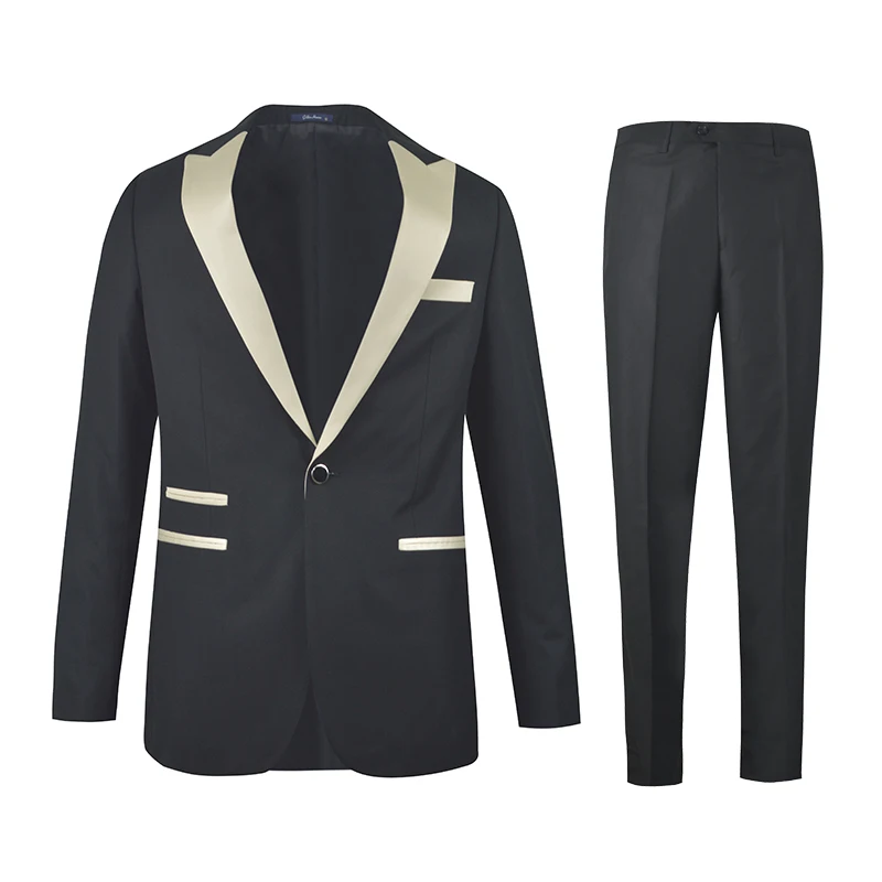men's fashion slim fit suits hot selling blazer men  blazer luxury 2 pieces suits