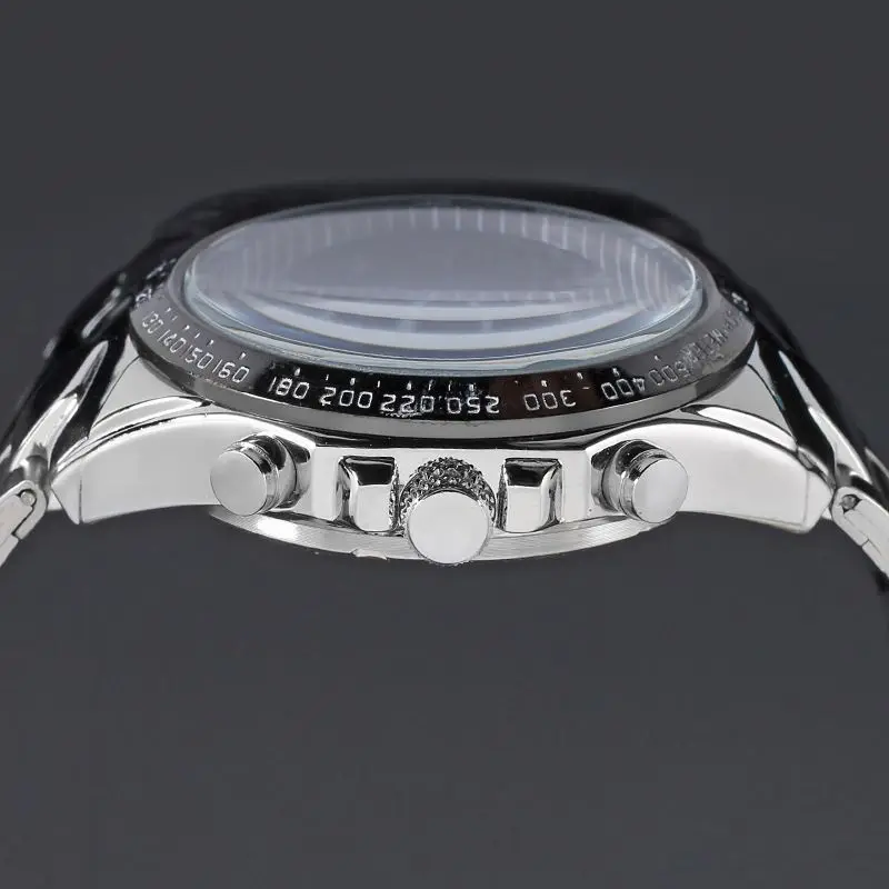 WINNER 8067 Fancy Silver Men Mechanism Watch Super Steel Strap Waterproof Full Automatic Gear Advertising Watch Design