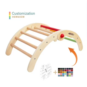 New Fun Children Triangle Solid Sensory Training Kindergarten Wooden Folding Climbing Frame Toys for Boys and Girls