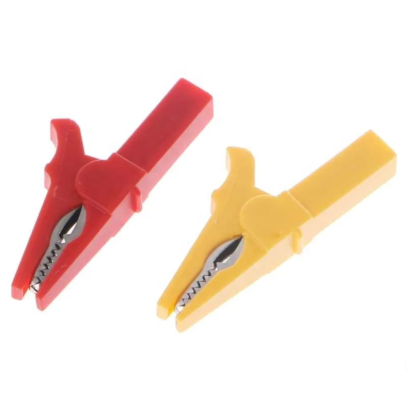 С разъемом для подключения к защищенный зажим «крокодил» OOTDTY 6 шт. видов цветов 54 мм крокодил 4 штекер типа