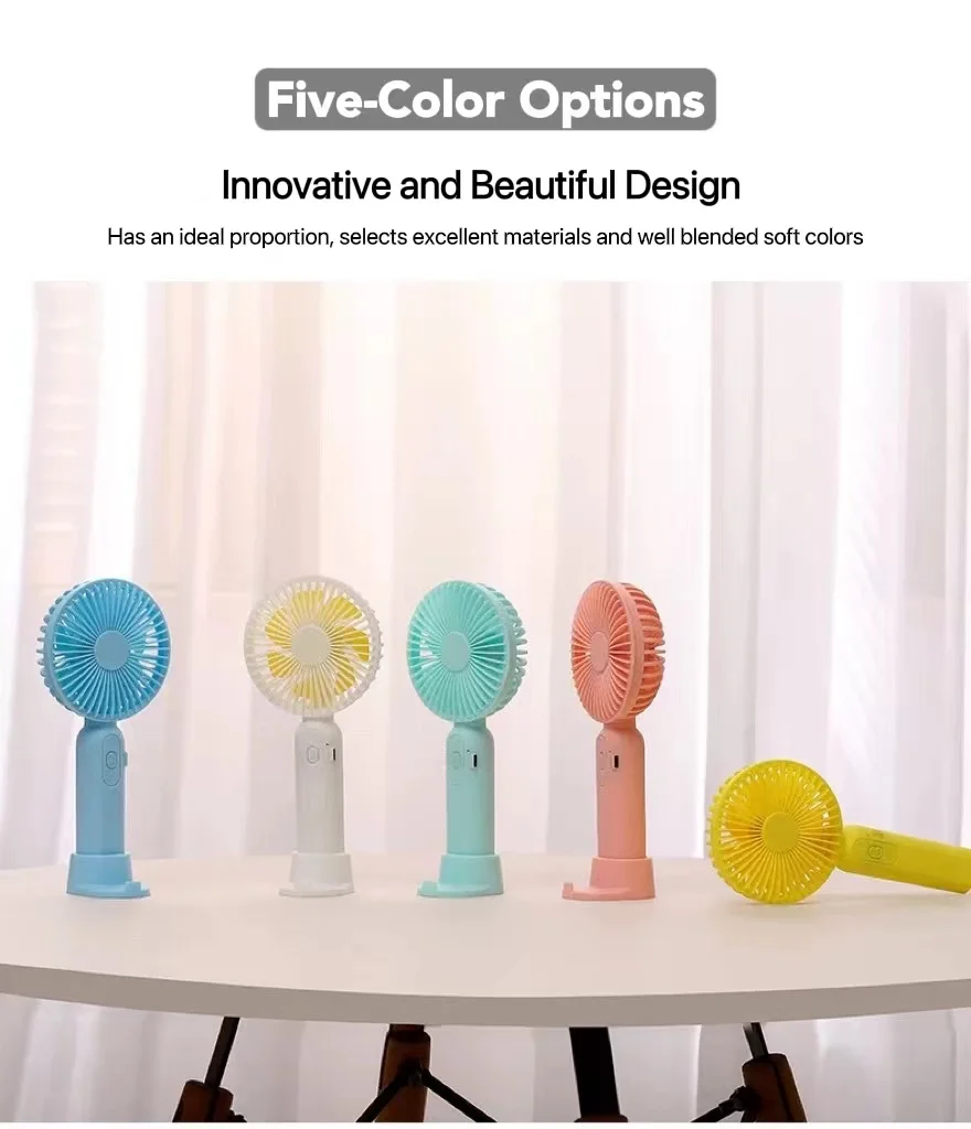 Factory Direct Mini Portable Fans Handheld Usb Rechargeable Air Cooling