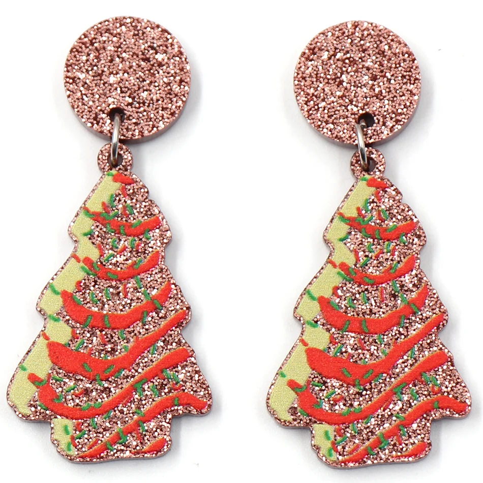 ERS743ER1583 1pair New product CN Drop Christmas Tree Cakes cute Acrylic earrings Jewelry for women