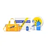 Happy sports yellow 5-piece set-crossbody bag-picnic mat-water b