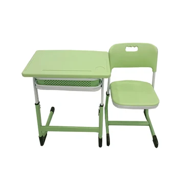 Single primary school furniture student desks and chairs Metal classroom desks and chairs set