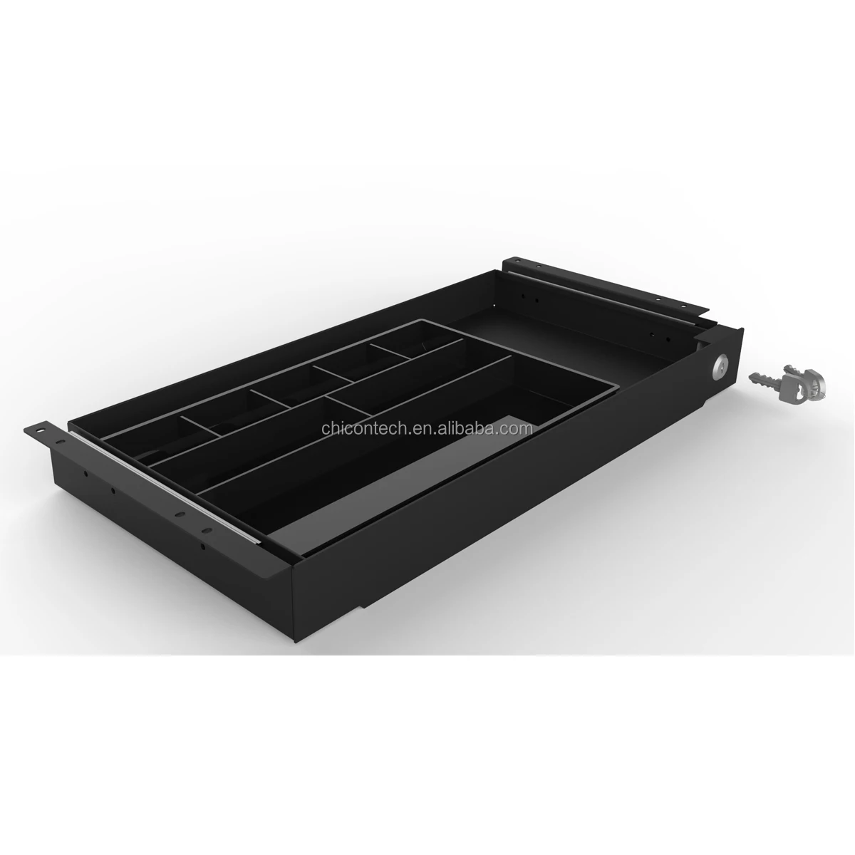 Under Desk Pullout Drawer Kit With Laptop And Tablet Shelf Office