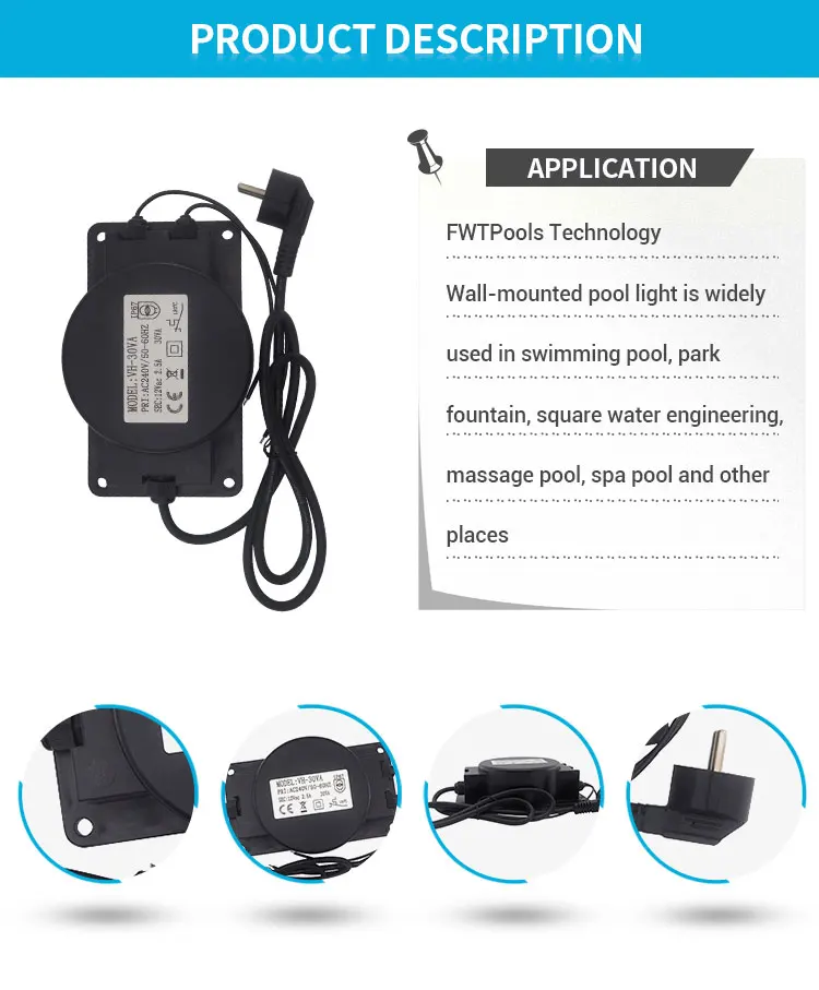 Ip68 Led Driver Underwater Swimming Pool Light 12v 30w/50w/80w/100w Led