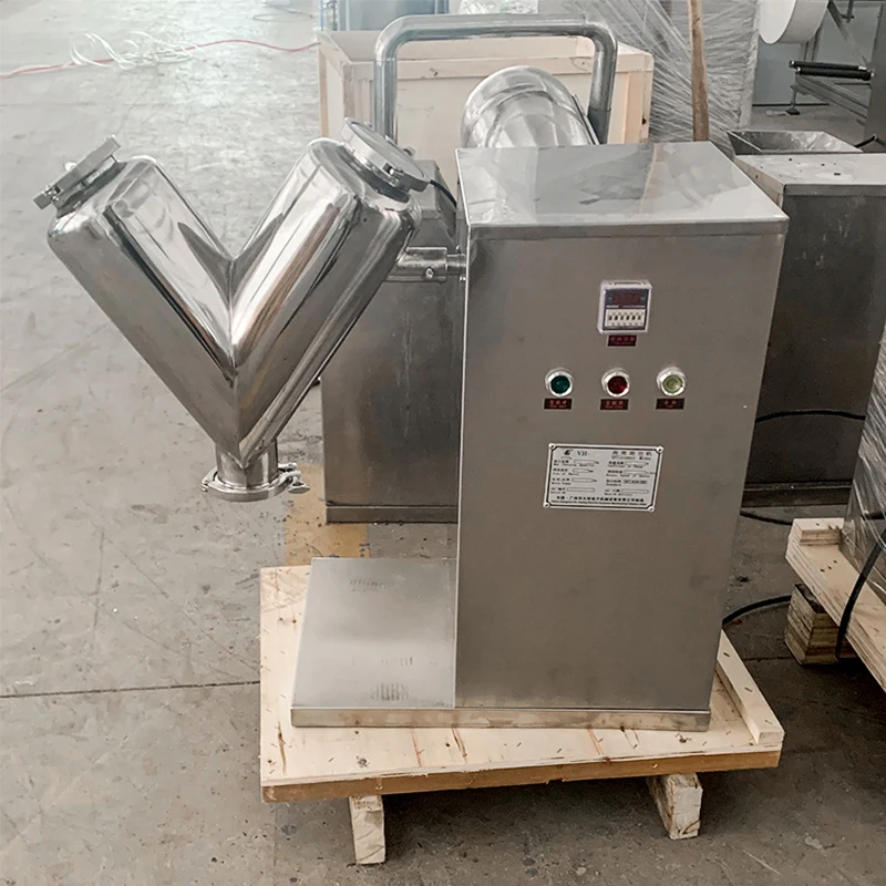 V-10B Ingredient Powder Commingler Mixer V Agitator Machine 10L Barrel Capacity V Blender for Tea Herbs Beans