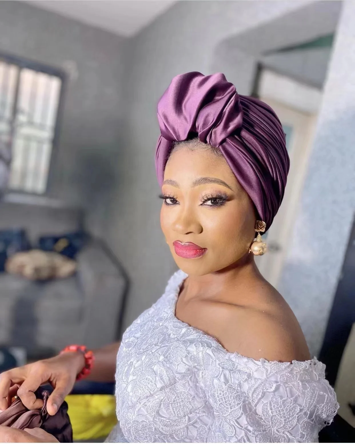 Zifeng OEM тюрбан для волос женщин африканская мода Женские Простые головные уборы атласная шелковая