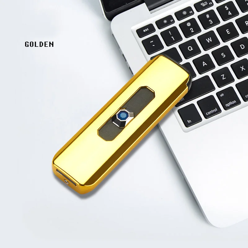 Mini Pocket USB Recharge Flameless Cigar Lighters Electric Heat Wire Torch  Cigarette Windproof Fireless Lighter