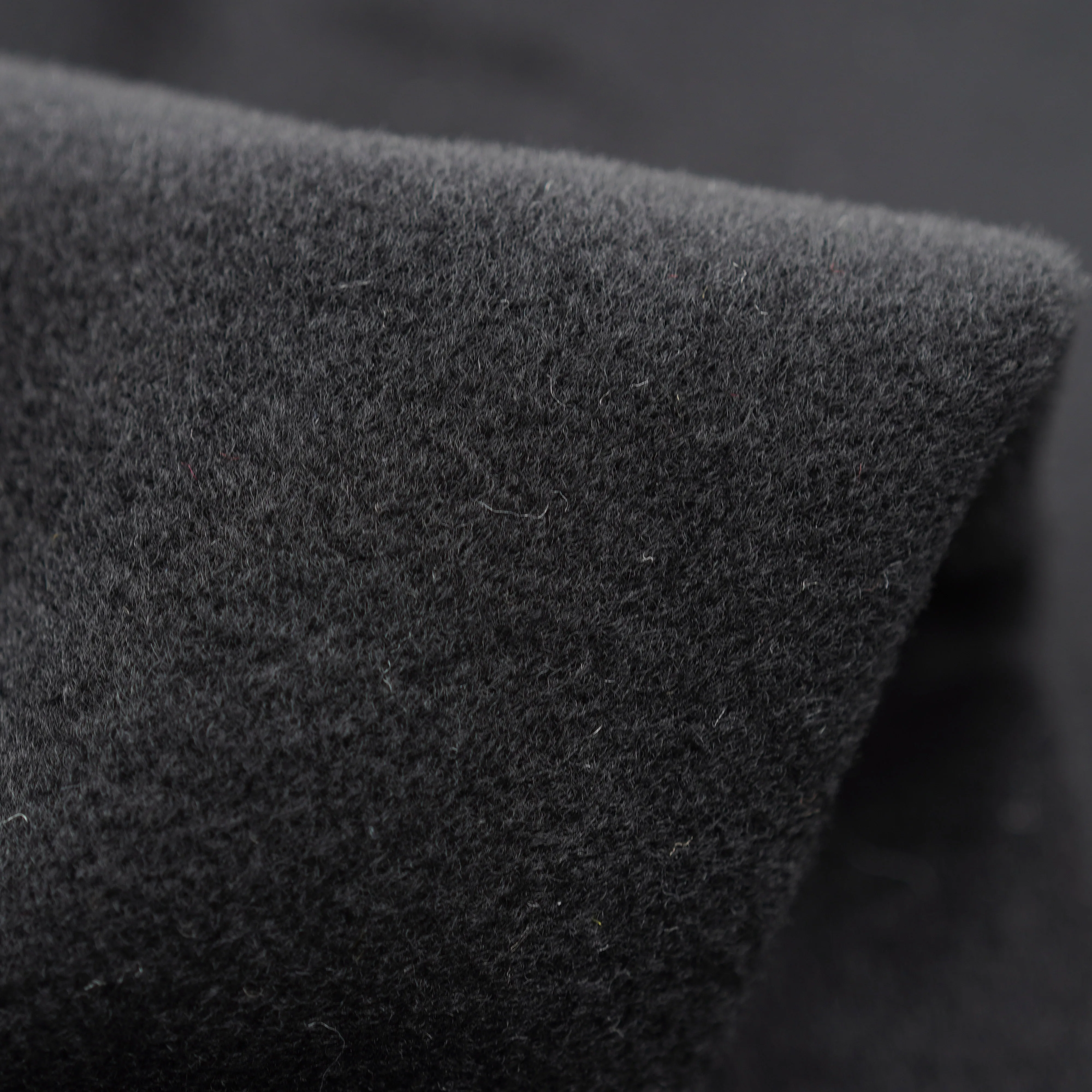 Точечная полная шерстяная ткань черная короткая 680 г осенне-зимнее пальто