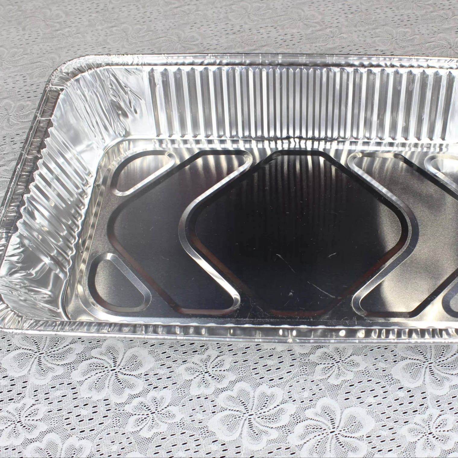 Factory Direct Sales TIA CB61 20 Inch square Plate 8700ml Airline Food Takeout Container Aluminum Foil