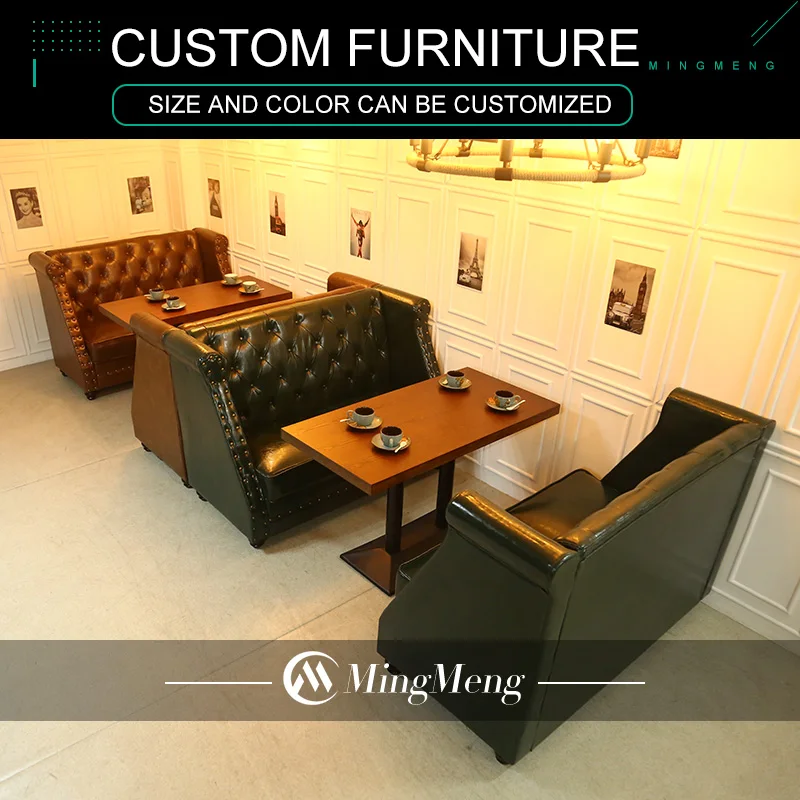 Современный диван для ресторана новая модная кожаная мебель