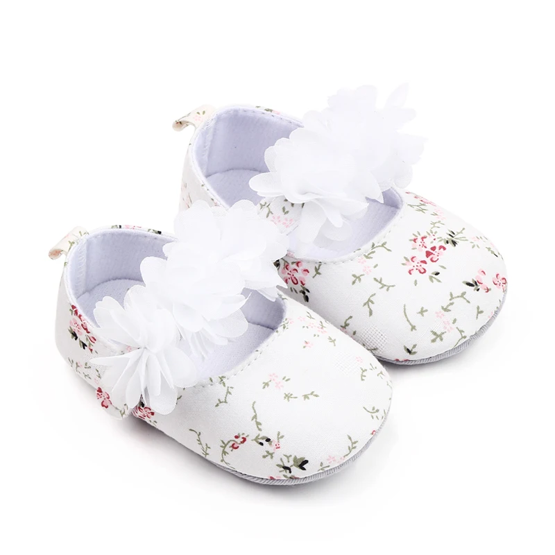 Spring and Autumn Baby Girls Cute Multi-colored Flowers Princess Do Not Drop Shoes Indoor Toddler Shoes factory