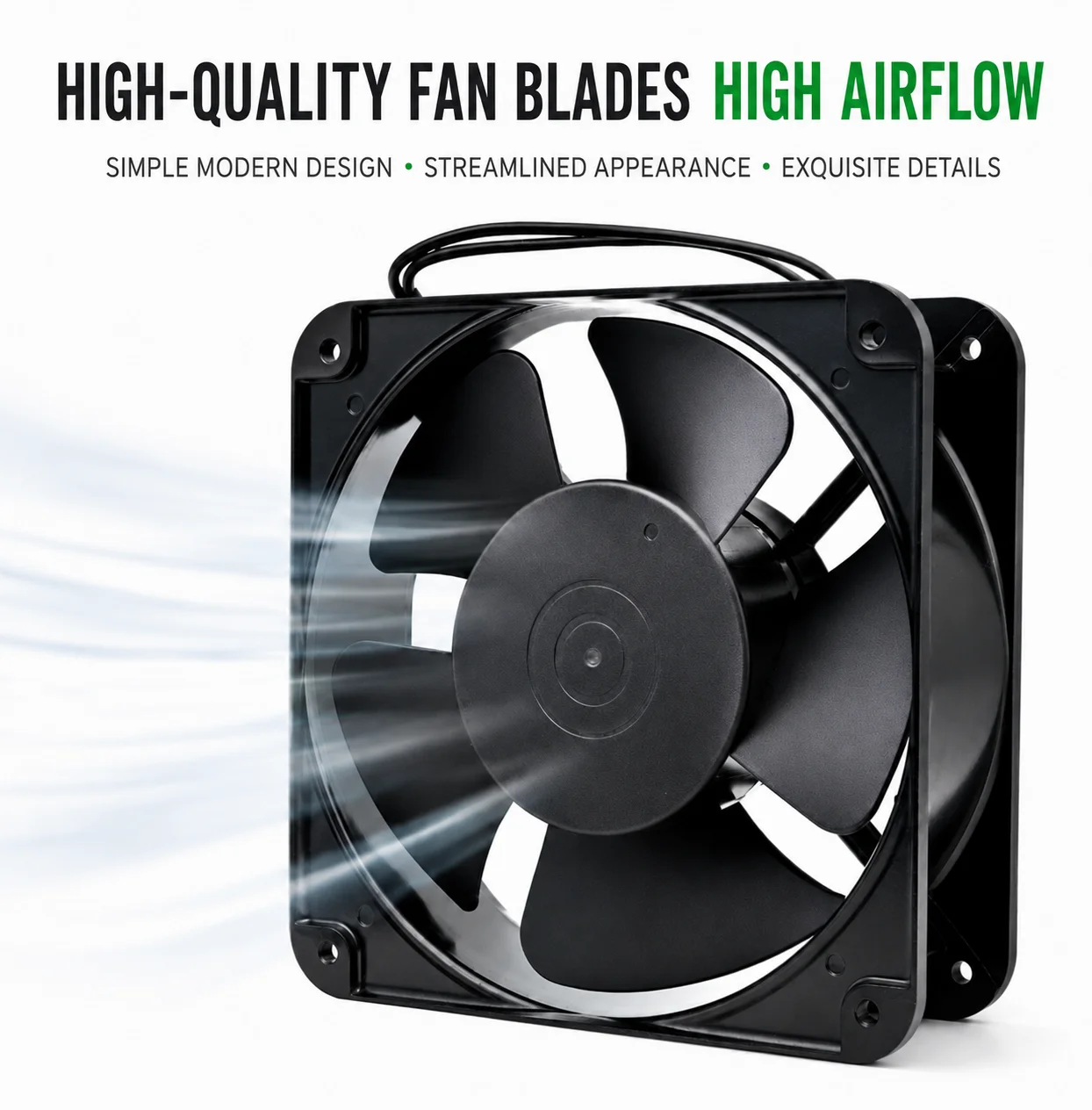 Industrial Axial Cooling Fan, PD180B-220, 180x180x61mm - detail 6