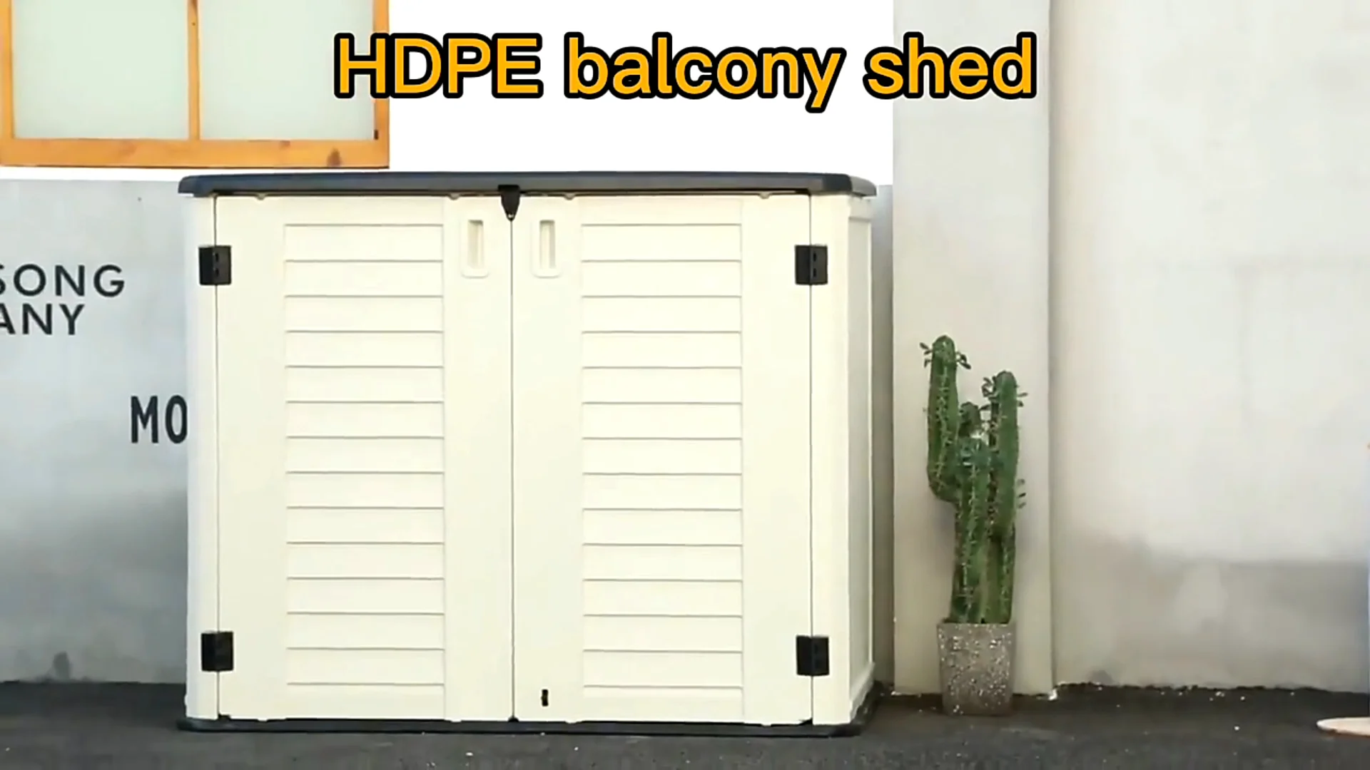 Waterproof HDPE Outdoor Storage Cabinet for Lawn Equipment