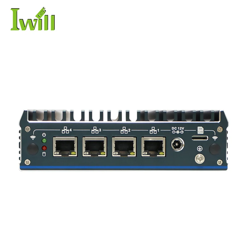 Pfsense Firewall Router Mini Server Pc Firewall Mini Pc 4 Nic with 4g Modem