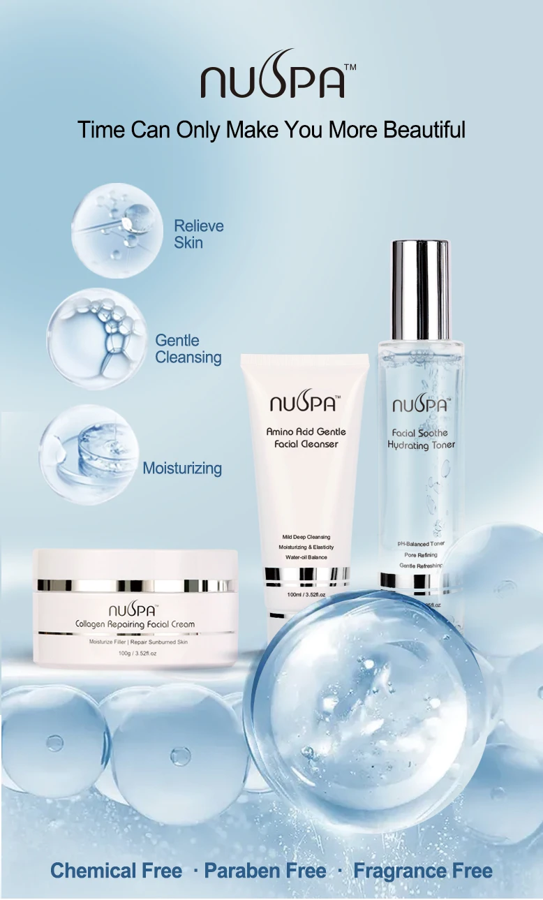 Nuspa Natural Moisturizing Facial Lotion Cream Whiten Hyaluronic Acid Face Care Product